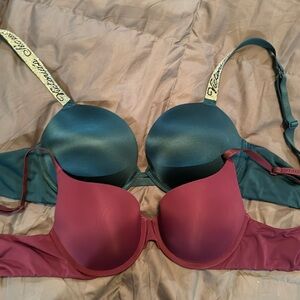 1 rhinestone Victoria secret push up bra and 1 Victoria secret push up bra